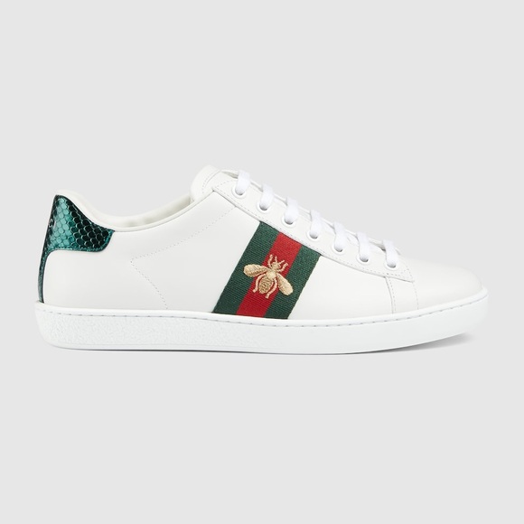 MEN’S GUCCI ACE SNEAKER WITH BEE SIZE 8 - Picture 2 of 6